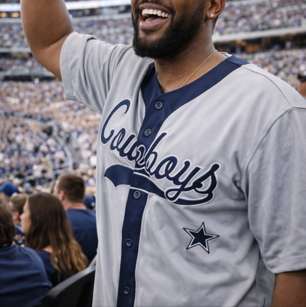 Dallas Cowboys Baseball Jersey Starter Size Medium New